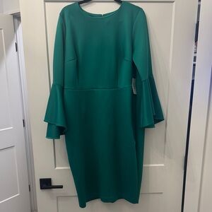 Eloquii Teal Long Sleeve Dress
